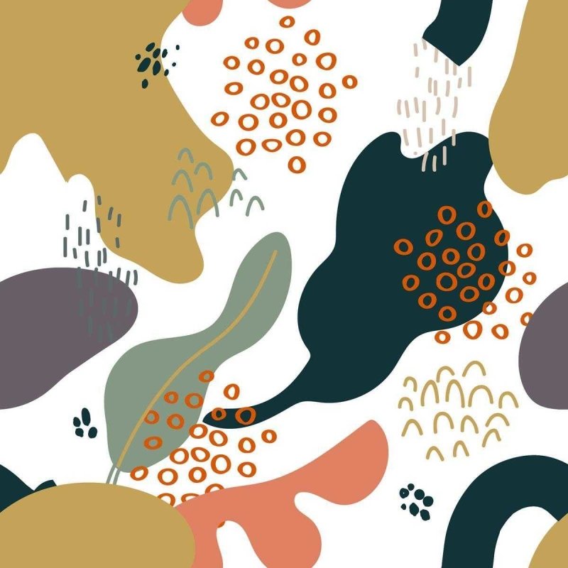 Papel de Parede Adesivo Abstrato Colorido Mão Livre N05054 - Papel na Parede