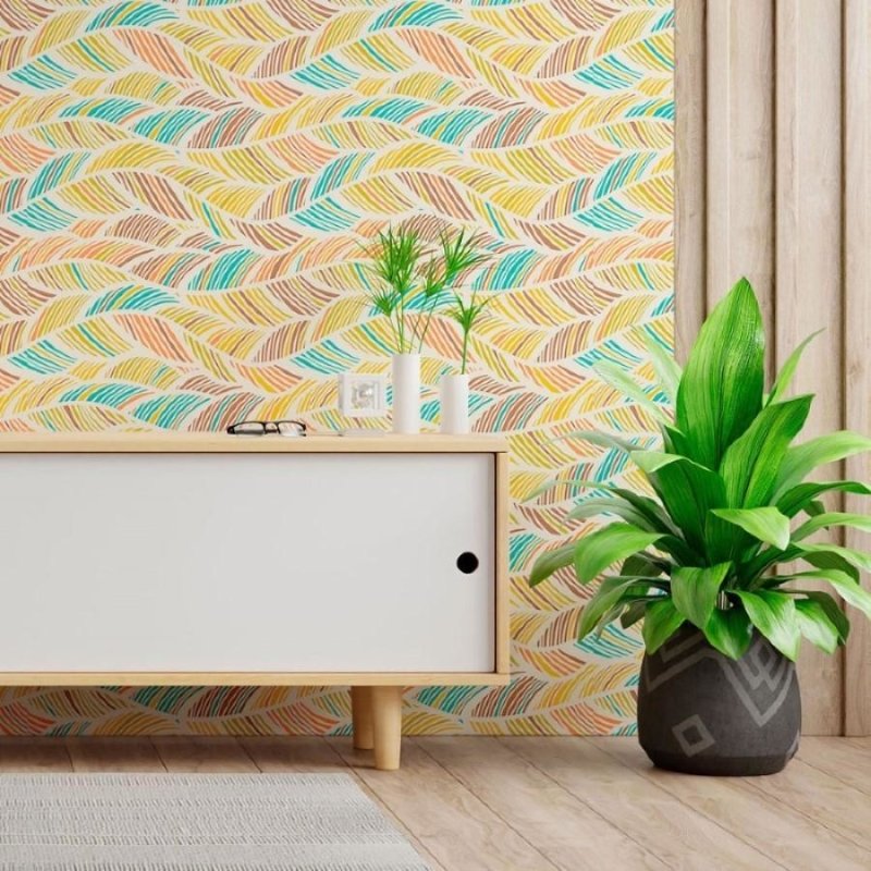 Papel de Parede Adesivo Abstrato Colorido N013014 - Papel na Parede