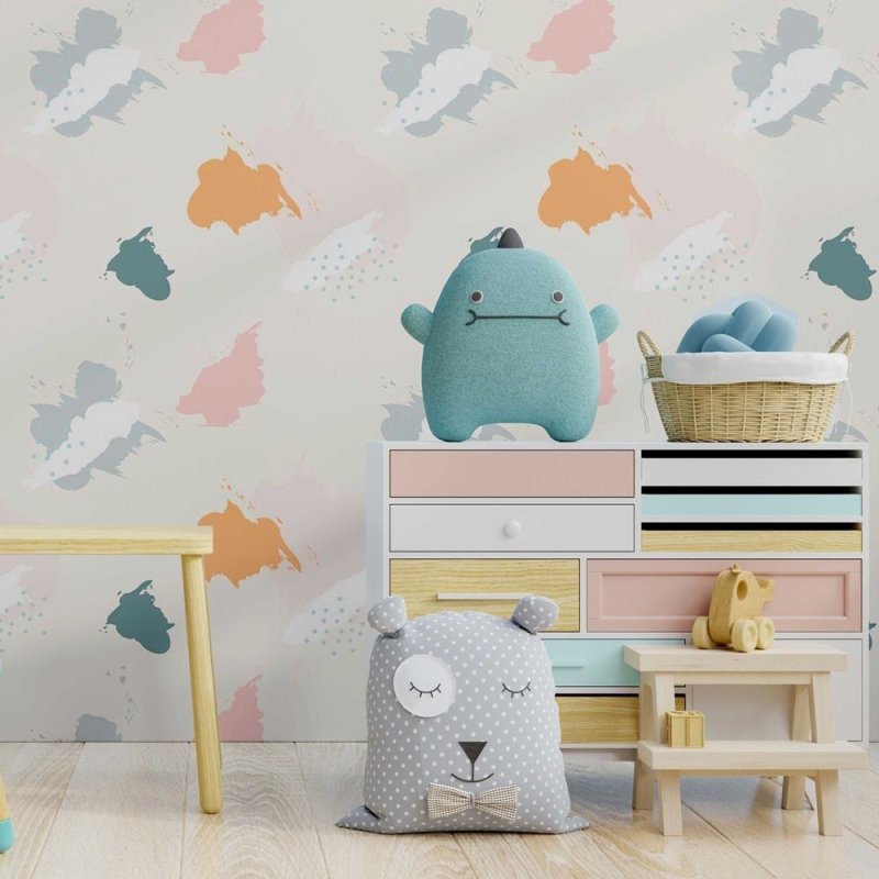 Papel de Parede Adesivo Abstrato Cores Pasteis N08106 - Papel na Parede