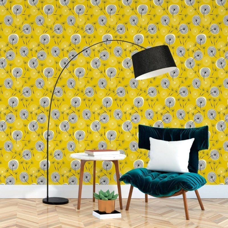 Papel de Parede Adesivo Abstrato Dente de Leão N017032 - Papel na Parede