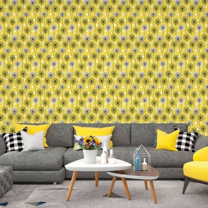 Papel de Parede Adesivo Abstrato Dente de Leão N017033 - Papel na Parede