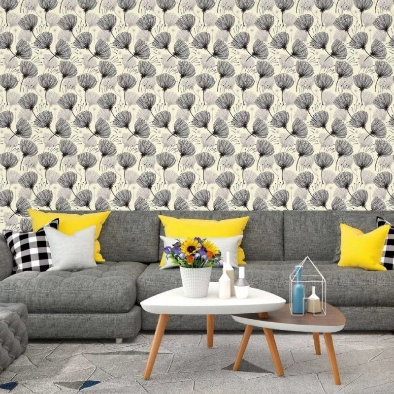 Papel de Parede Adesivo Abstrato Dente de Leão N017034 - Papel na Parede