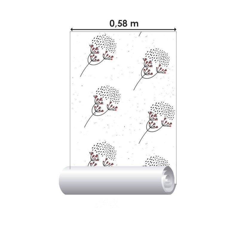 Papel de Parede Adesivo Abstrato Floral N012091 - Papel na Parede