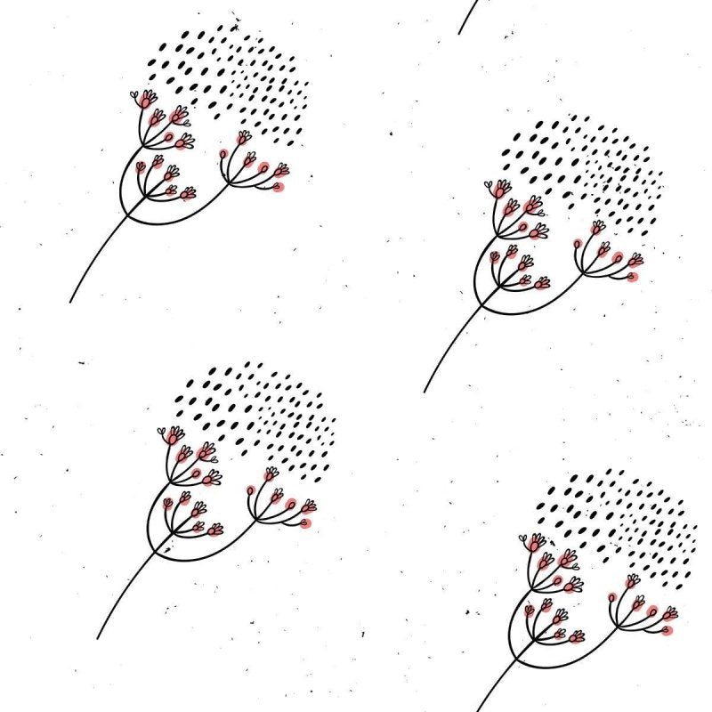 Papel de Parede Adesivo Abstrato Floral N012091 - Papel na Parede