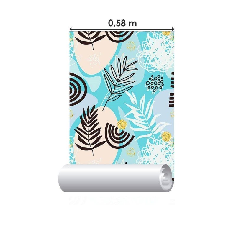 Papel de Parede Adesivo abstrato folhas N014057 - Papel na Parede