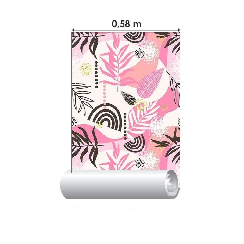 Papel de Parede Adesivo abstrato folhas N014058 - Papel na Parede