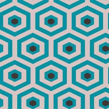 Papel de Parede Adesivo Abstrato Geométrico Azul Branco 629846773 - Papel na Parede