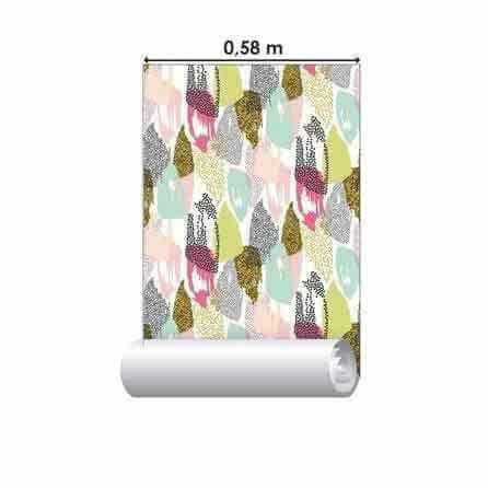 Papel de Parede Adesivo Abstrato Jovem Colorido 485053060 - Papel na Parede