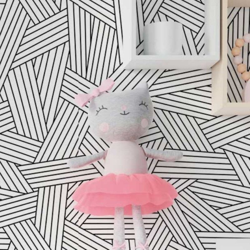 Papel de Parede Adesivo Abstrato Linhas N018042 - Papel na Parede