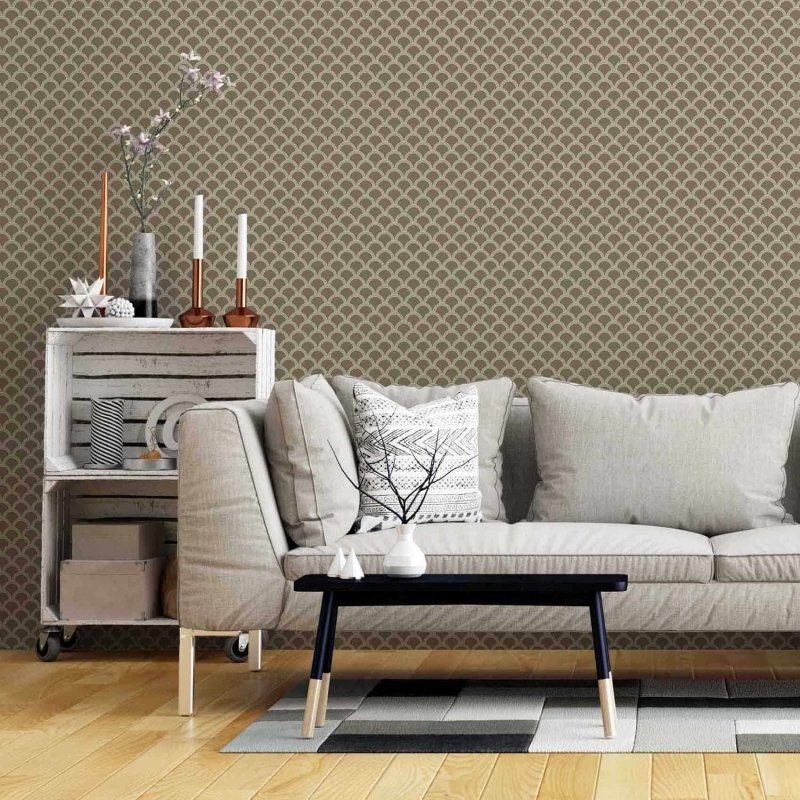 Papel de Parede Adesivo Abstrato Marrom 892247505 - Papel na Parede