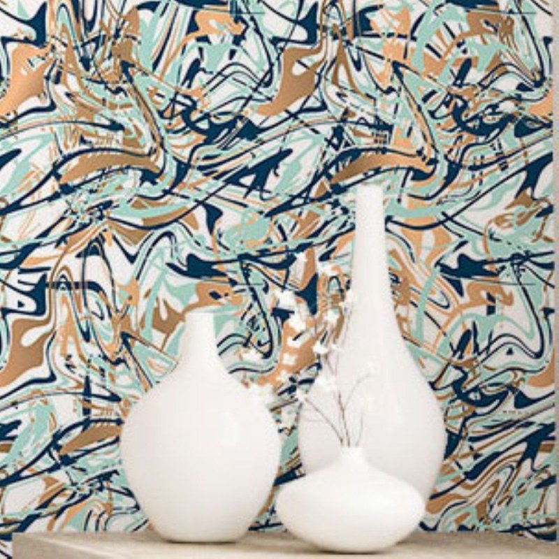 Papel de Parede Adesivo Abstrato N016008 - Papel na Parede