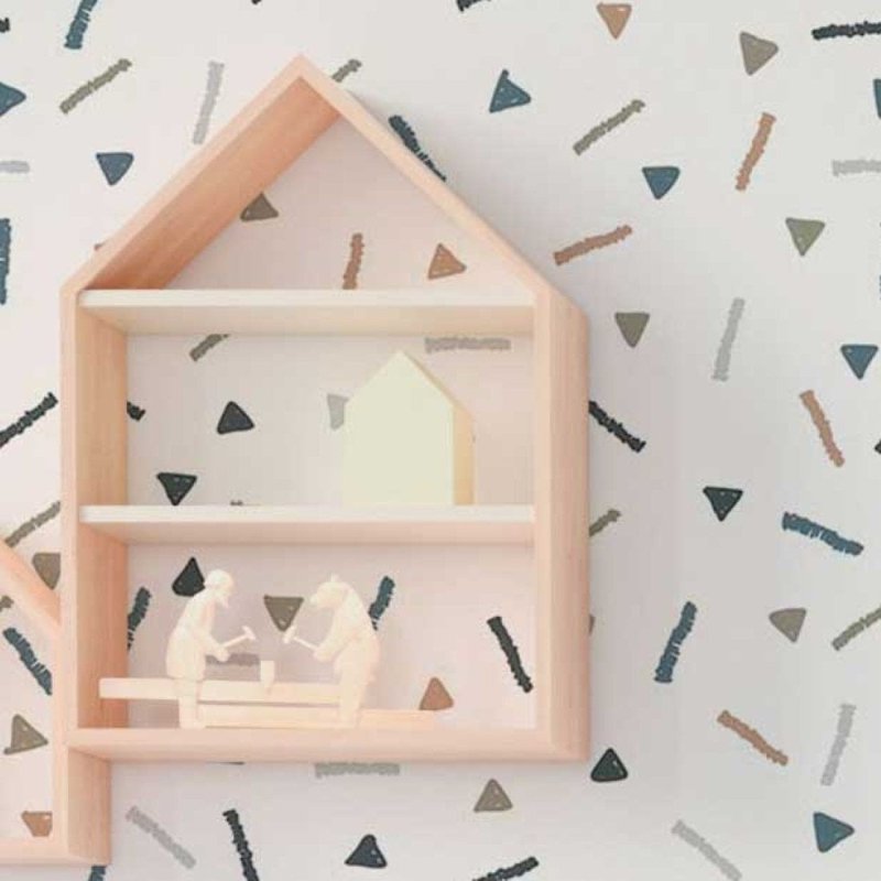 Papel de Parede Adesivo Abstrato Neutro N018009 - Papel na Parede