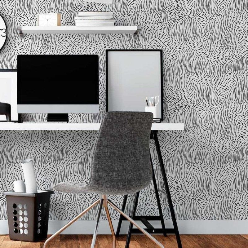 Papel de Parede Adesivo Abstrato Pinceladas Finas N06299 - Papel na Parede