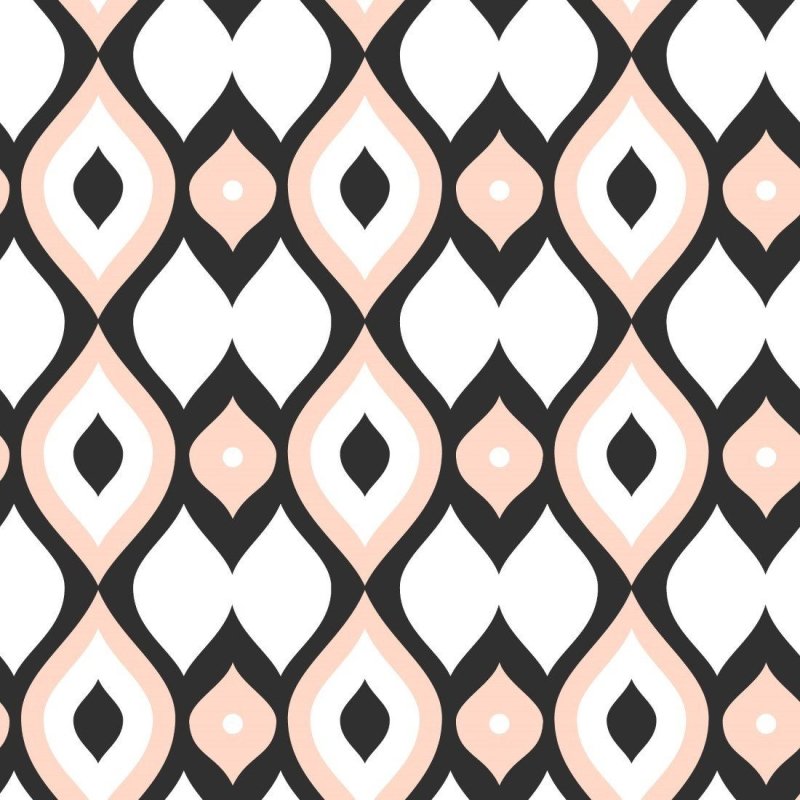 Papel de Parede Adesivo Abstrato Retrô Ondas N013104 - Papel na Parede