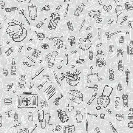 Papel de Parede Adesivo Acessórios Medicina 257809915 - Papel na Parede