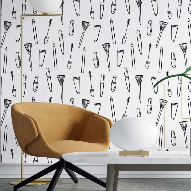 Papel de Parede Adesivo Acessórios para maquiagem N03060 - Papel na Parede