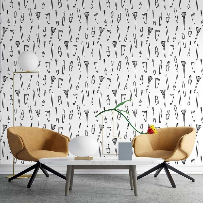 Papel de Parede Adesivo Acessórios para maquiagem N03060 - Papel na Parede