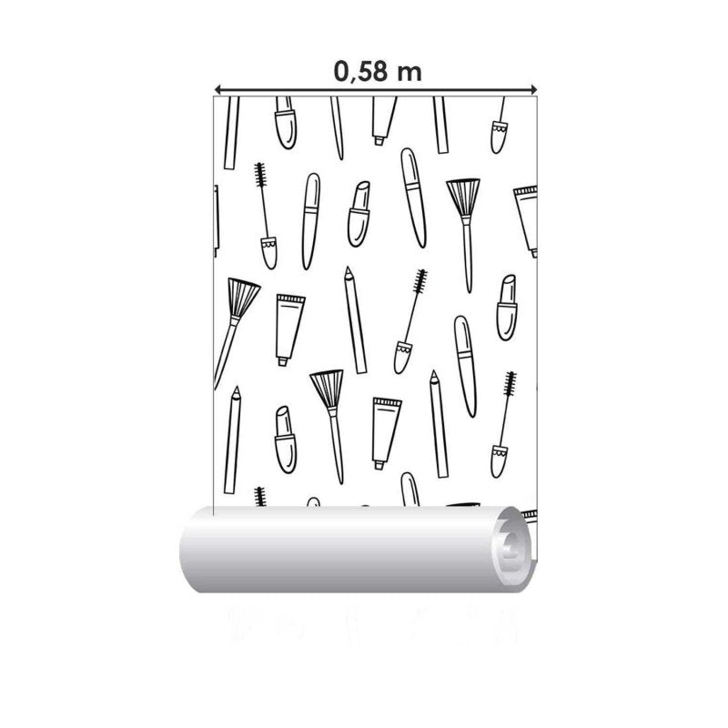 Papel de Parede Adesivo Acessórios para maquiagem N03060 - Papel na Parede