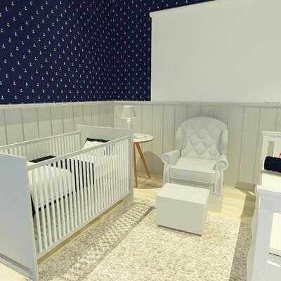 Papel de Parede Adesivo Ancora Azul 220535290 - Papel na Parede