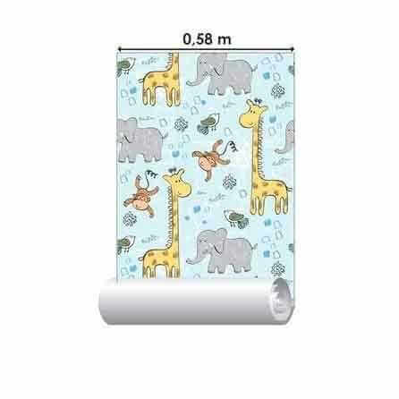 Papel de Parede Adesivo Animais Azul 172003031 - Papel na Parede