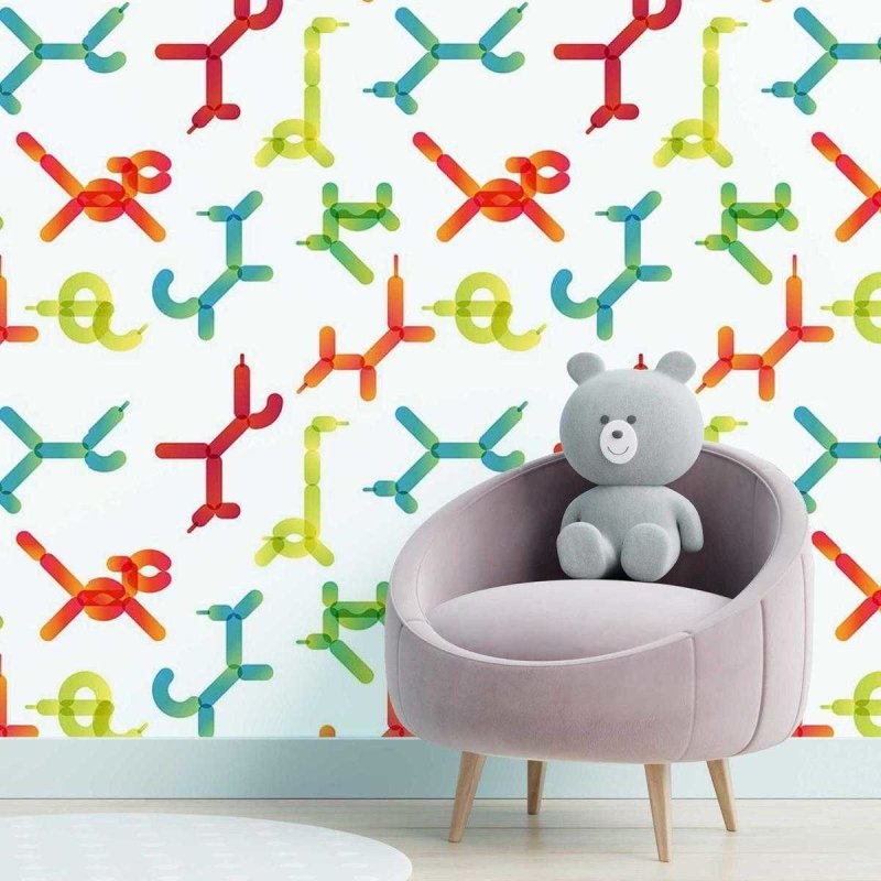 Papel de Parede Adesivo Animais de Balões N05105 - Papel na Parede