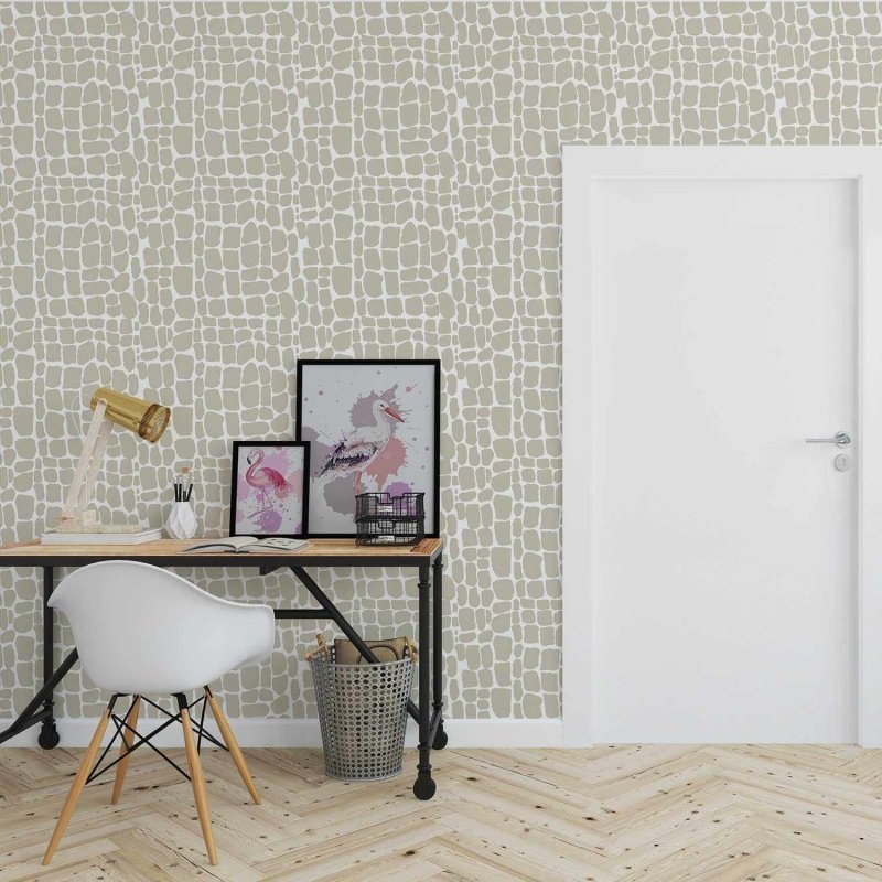 Papel de Parede Adesivo Animal Print Crocodilo 547139083 - Papel na Parede