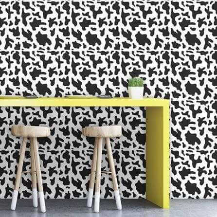 Papel de Parede Adesivo Animal Print Manchas Vaca 5196722834 - Papel na Parede