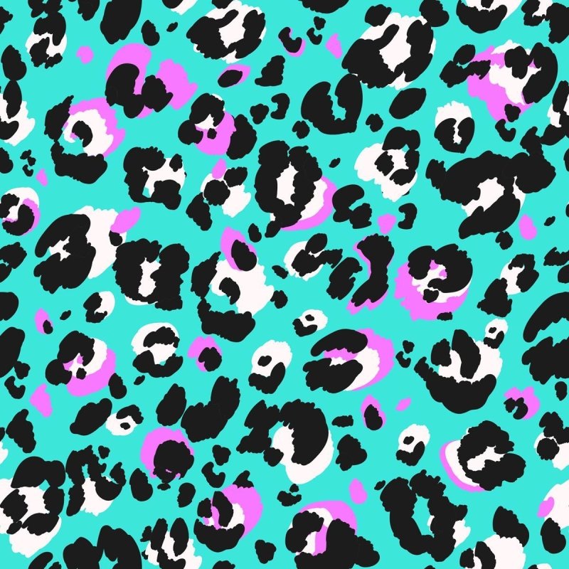 Papel de Parede Adesivo Animal Print Onça Neon N07049 - Papel na Parede