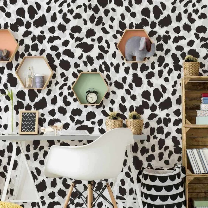 Papel de Parede Adesivo Animal Print Onça Preta 334741931 - Papel na Parede