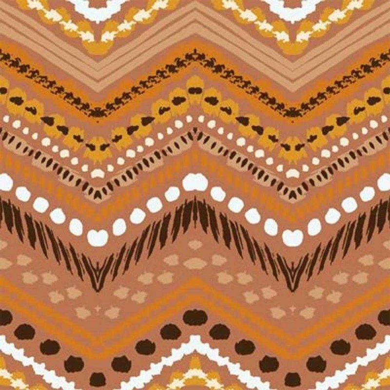 Papel de Parede Adesivo Animal Print Tribal Laranja 595871699 - Papel na Parede