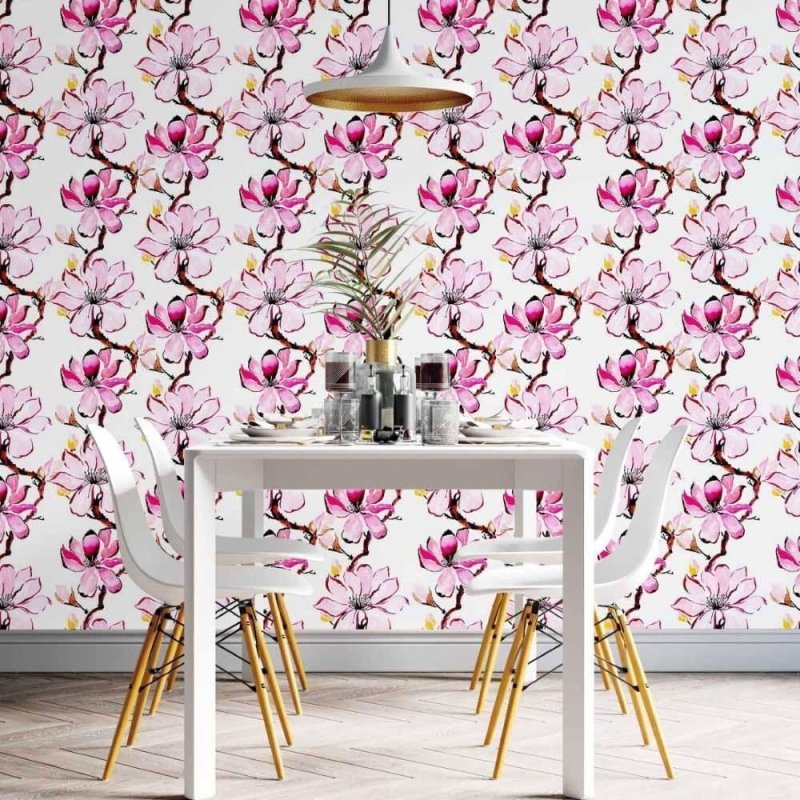 Papel de Parede Adesivo Aquarela Floral N014209 - Papel na Parede