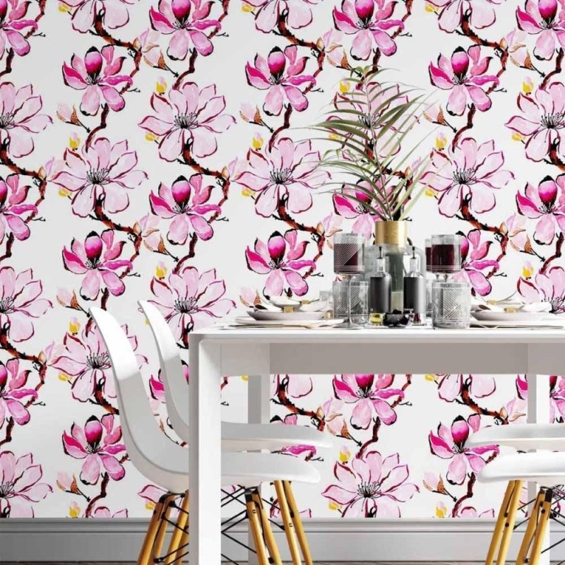 Papel de Parede Adesivo Aquarela Floral N014209 - Papel na Parede