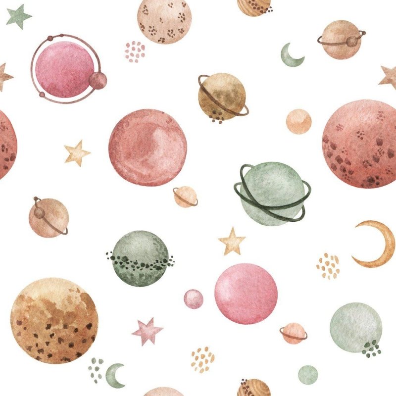 Papel de Parede Adesivo Aquarela Universo N014208 - Papel na Parede