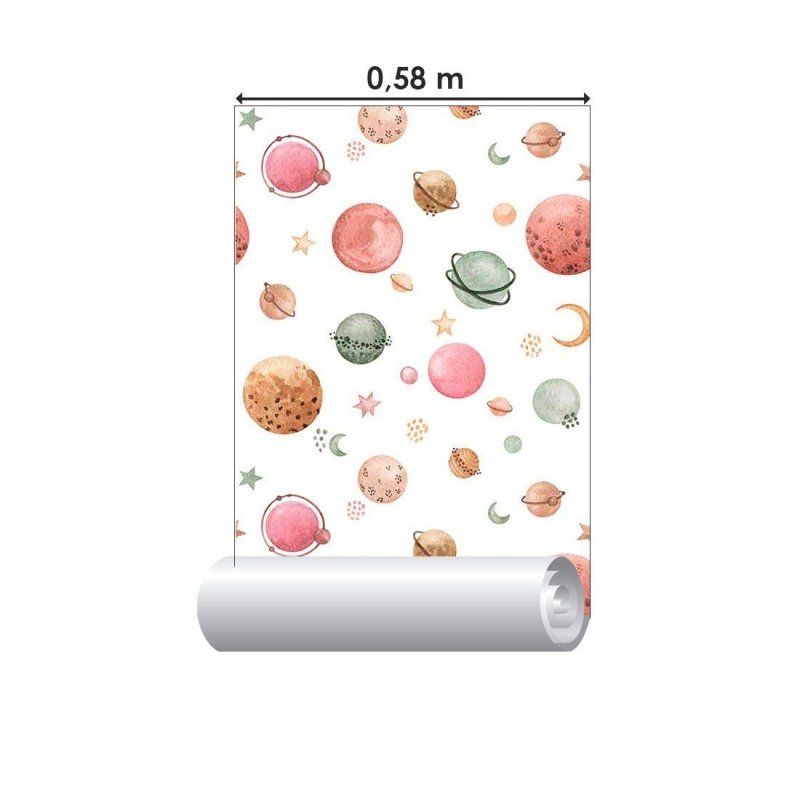 Papel de Parede Adesivo Aquarela Universo N014208 - Papel na Parede