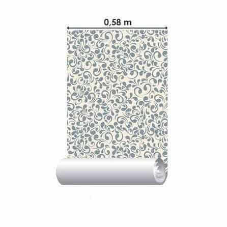 Papel de Parede Adesivo Arabesco Arabesco Azul 305848577 - Papel na Parede