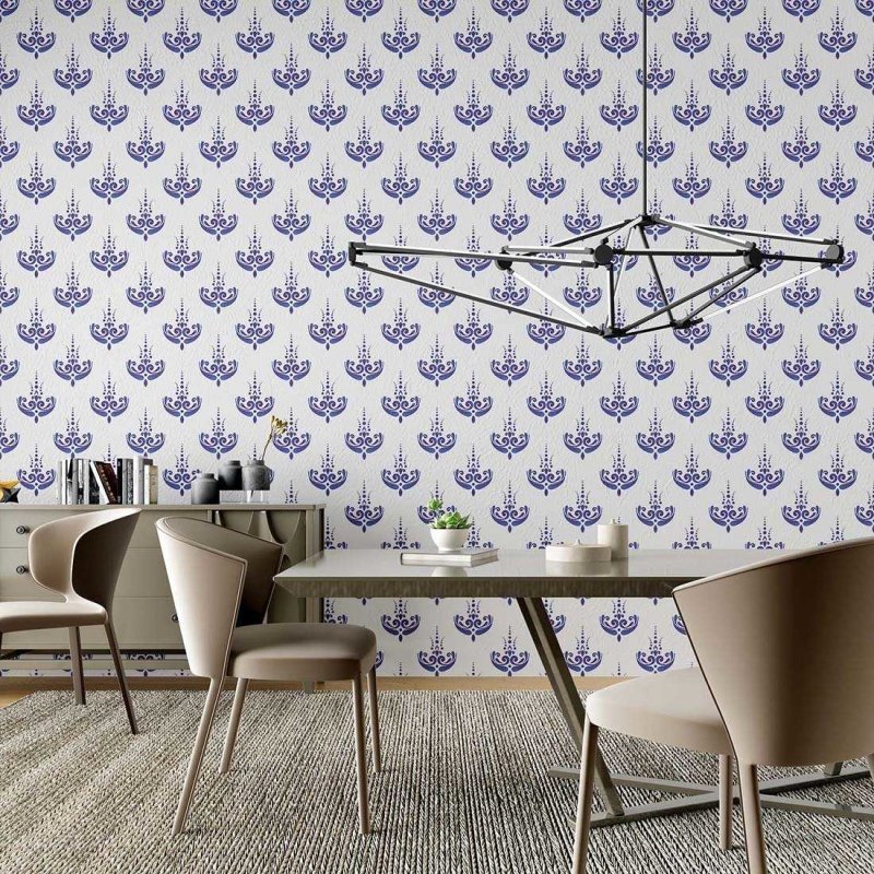 Papel de Parede Adesivo Arabesco Artístico N02206 - Papel na Parede