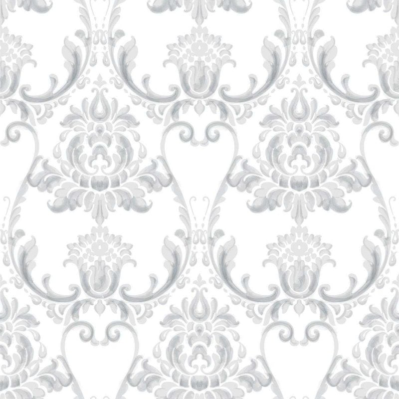 Papel de Parede Adesivo Arabesco Cinza N04139 - Papel na Parede