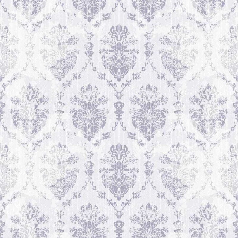 Papel de Parede Adesivo Arabesco Clássico Azul Branco N06171 - Papel na Parede
