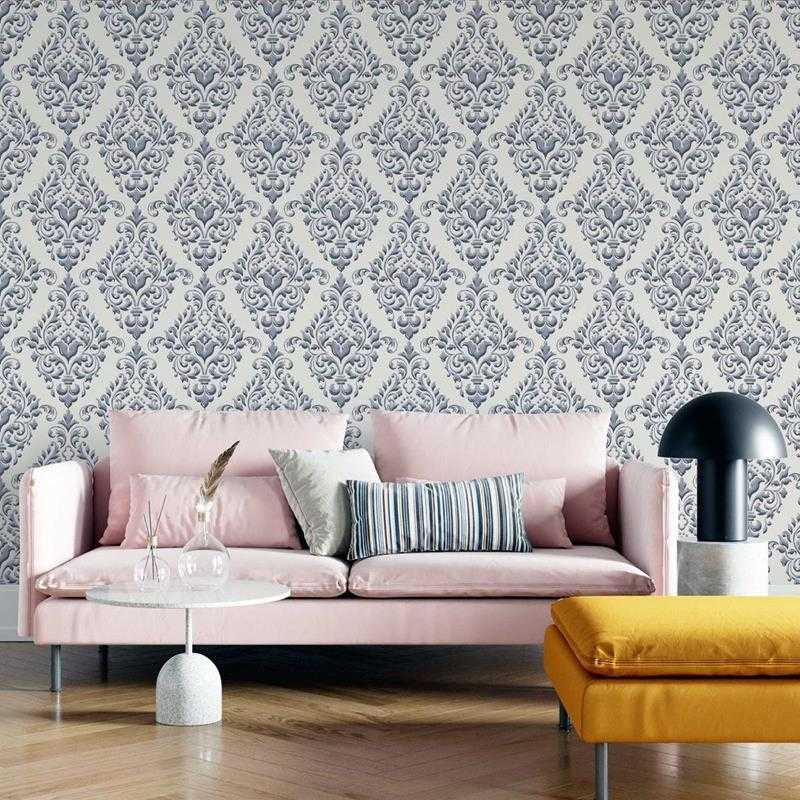Papel de Parede Adesivo Arabesco Clássico Branco N05198 - Papel na Parede
