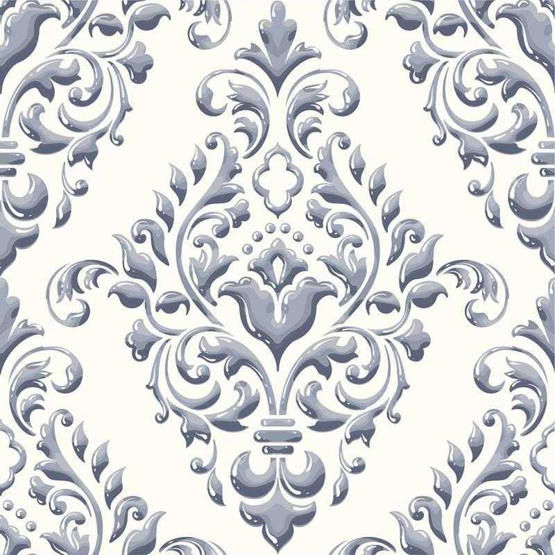 Papel de Parede Adesivo Arabesco Clássico Branco N05198 - Papel na Parede