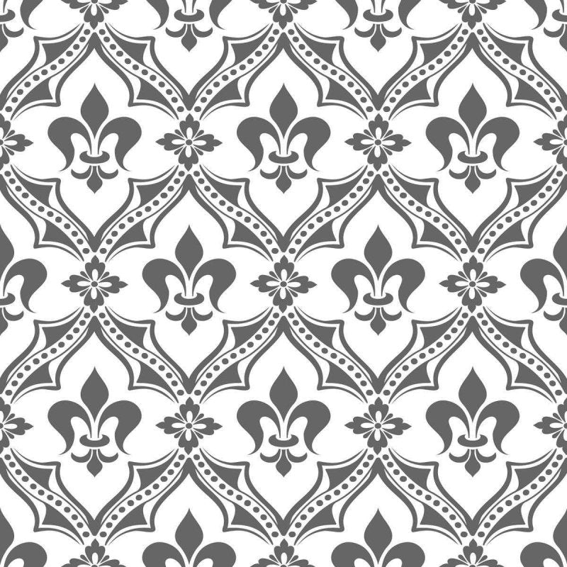 Papel de Parede Adesivo Arabesco Flor de Lis N04151 - Papel na Parede