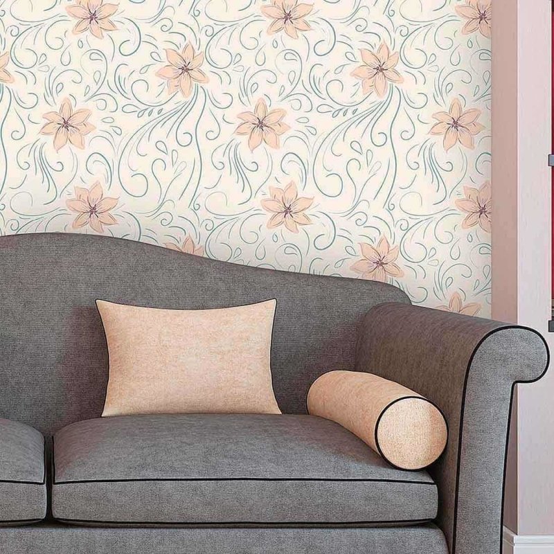 Papel de Parede Adesivo Arabesco Floral 191447462 - Papel na Parede