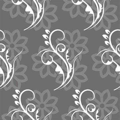 Papel de Parede Adesivo Arabesco Floral Cinza 591713807 - Papel na Parede