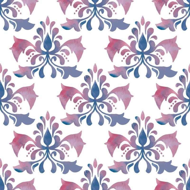 Papel de Parede Adesivo Arabesco Floral Retrô N04115 - Papel na Parede