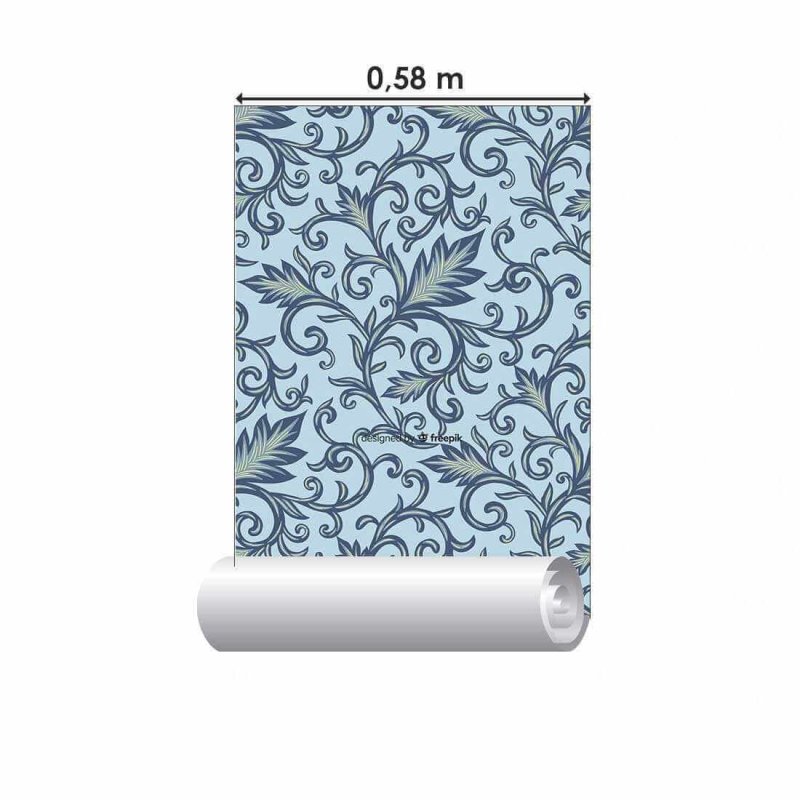 Papel de Parede Adesivo Arabesco Folha N02137 - Papel na Parede