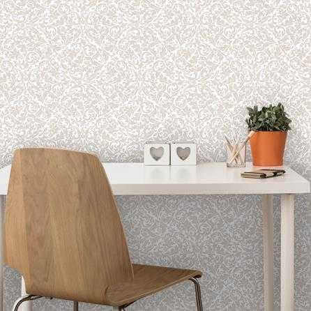 Papel de Parede Adesivo Arabesco Folhas 247870822 - Papel na Parede