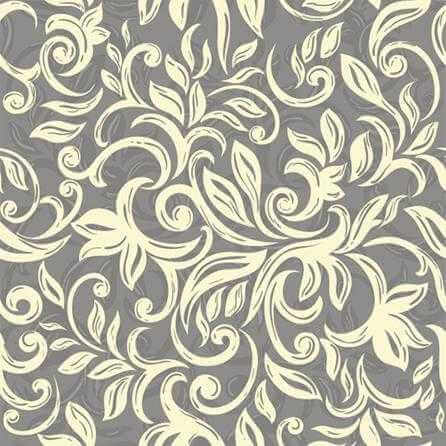 Papel de Parede Adesivo Arabesco Folhas Cinza 211536079 - Papel na Parede