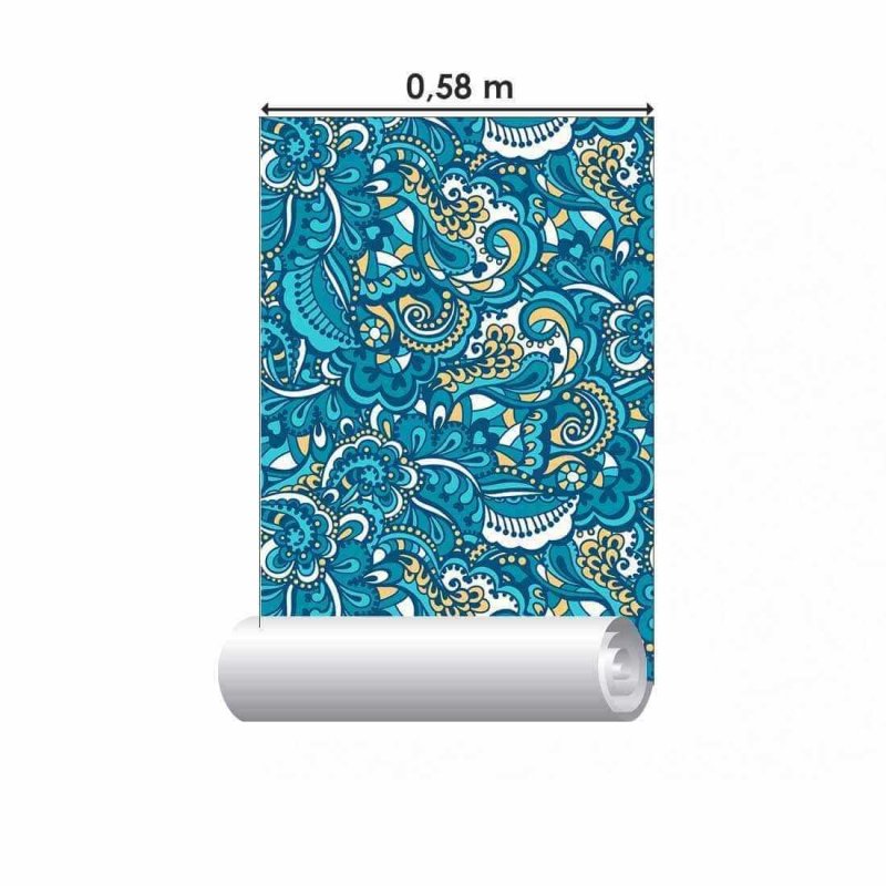 Papel de Parede Adesivo Arabesco Indiano N02013 - Papel na Parede