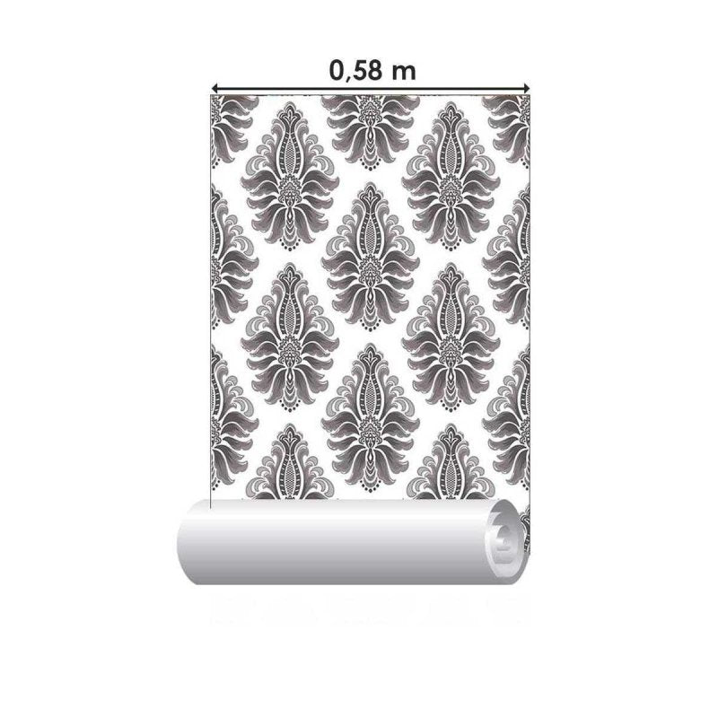 Papel de Parede Adesivo Arabesco Monocromático N05196 - Papel na Parede