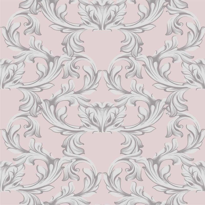 Papel de Parede Adesivo Arabesco Rosa N04146 - Papel na Parede
